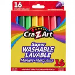 Staples Cra-Z-Art Washable Broadline Markers - Assorted Colours - Set of 16 offer