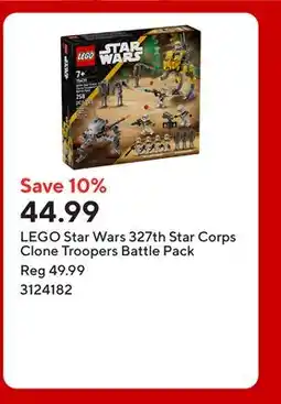 Staples LEGO Star Wars 327th Star Corps Clone Troopers Battle Pack offer