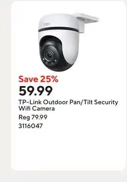 Staples TP-Link Outdoor Pan/Tilt Security Wifi Camera offer