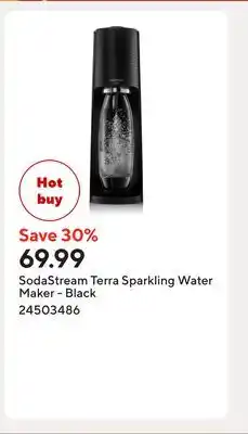 Staples SodaStream Terra Sparkling Water Maker - Black offer