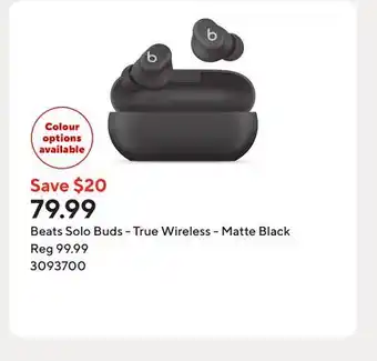 Staples Beats Solo Buds - True Wireless - Matte Black offer