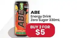 Healthy Planet ABE Energy Drink Zero Sugar offer