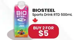 Healthy Planet BIOSTEEL Sports Drink RTD offer