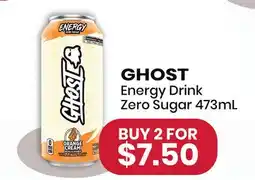 Healthy Planet GHOST Energy Drink Zero Sugar offer
