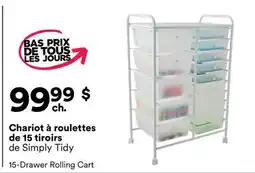 Michaels Chariot à roulettes de 15 tiroirs de Simply Tidy offer