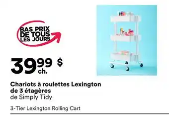 Michaels Chariots à roulettes Lexington de 3 étages de Simply Tidy offer