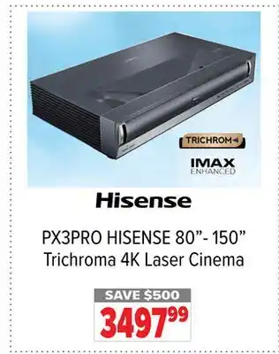 2001 Audio Video PX3PRO HISENSE 80 - 150 Trichroma 4K Laser Cinema offer