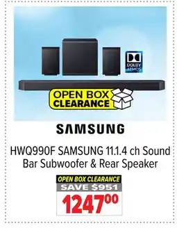 2001 Audio Video HWQ990F SAMSUNG 11.1.4 ch Sound Bar Subwoofer & Rear Speaker offer