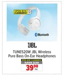 2001 Audio Video TUNE520W JBL Wireless Pure Bass On-Ear Headphones offer