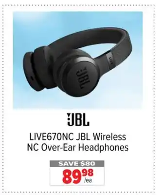 2001 Audio Video LIVE670NC JBL Wireless NC Over-Ear Headphones offer