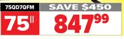 2001 Audio Video 75QD7QFM 75Hisense LED Mini LED offer
