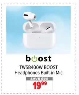 2001 Audio Video TWSB400W BOOST Headphones Built-in Mic offer