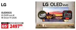 2001 Audio Video OLED65C6 LG OLED evo AI 4K Smart TV 2026 65 offer