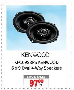2001 Audio Video KFC6988RS KENWOOD 6 x 9 Oval 4-Way Speakers offer