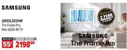 2001 Audio Video QN55LS03HW Samsung The Frame Pro Neo QLED 4K TV 55 offer