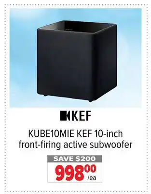 2001 Audio Video KUBE10MIE KEF 10-inch front-firing active subwoofer offer