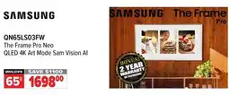 2001 Audio Video QN65LS03FW SAMSUNG The Frame Pro Neo QLED 4K Art Mode Sam Vision AI offer