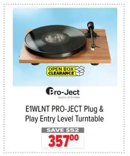 2001 Audio Video E1WLNT PRO-JECT Plug & Play Entry Level Turntable offer