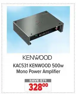 2001 Audio Video KAC531 KENWOOD 500w Mono Power Amplifier offer