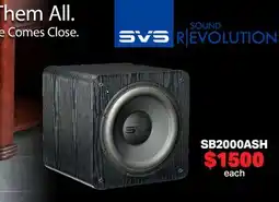 2001 Audio Video SB2000ASH SVS SUBWOOFER 12 BLACK ASH offer