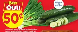 Maxi Oignons verts, produit du québec ou concombres des champs, produit du québec, catégorie canada no 1 offer