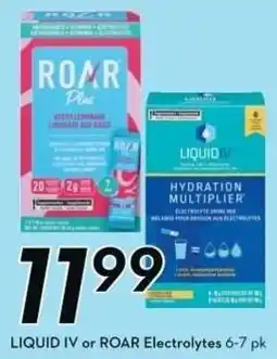 Sobeys LIQUID IV or ROAR Electrolytes offer