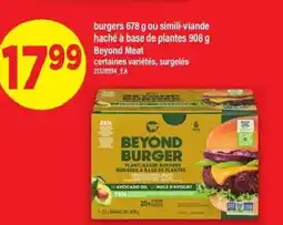 Maxi Burgers ou simili-viande haché à base de plantes beyond meat offer