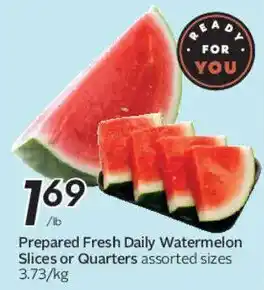 Safeway Prepared Fresh Daily Watermelon Slices or Quarters offer