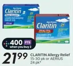 Sobeys CLARITIN Allergy Relief or AERIUS offer