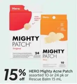 Sobeys HERO Mighty Acne Patch assorted or off Rescue Balm offer