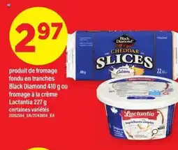 Maxi Produit de fromage fondu en tranches black diamond ou fromage à la crème lactantia offer