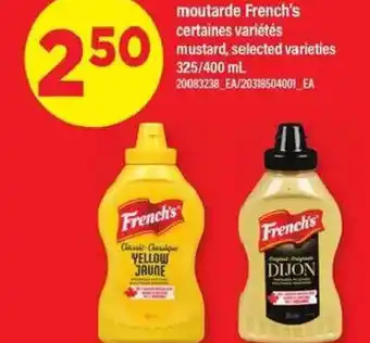 Maxi Moutarde french's mustard offer