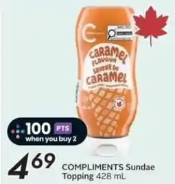 Sobeys COMPLIMENTS Sundae Topping offer