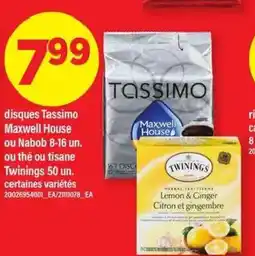 Maxi Disques tassimo maxwell house ou nabob ou thé ou tisane twinings offer