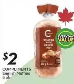Sobeys COMPLIMENTS English Muffins offer
