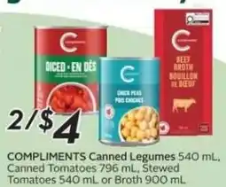 Sobeys COMPLIMENTS Canned Legumes offer