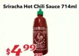 Nations Fresh Foods Sriracha Hot Chili Sauce offer