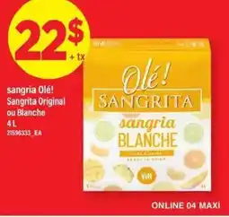 Maxi Sangria olé! sangrita original ou blanche offer