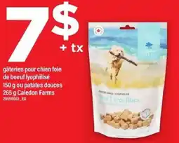 Maxi Gâteries pour chien foie de boeuf lyophilisé ou patates douces caledon farms offer