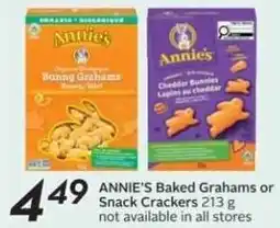 Sobeys ANNIE'S Baked Grahams or Snack Crackers offer