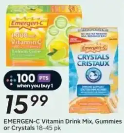 Sobeys EMERGEN-C Vitamin Drink Mix, Gummies or Crystals offer