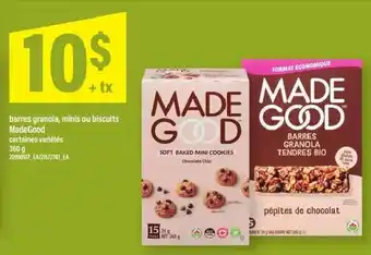 Barres granola, minis ou biscuits madegood