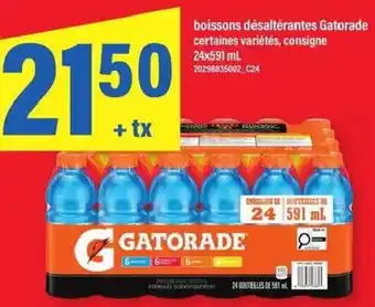 Boissons désaltérantes gatorade