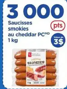 Maxi Saucisses smokies au cheddar pcmd offer