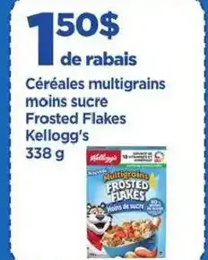 Maxi Céréales multigrains moins sucre frosted flakes kellogg's offer