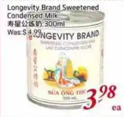 Tone Tai Supermarket Longevity Brand Sweetened Condensed Milk offer