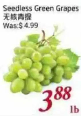 Tone Tai Supermarket Seedless Green Grapes offer