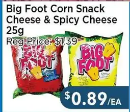 Blue Sky Supermarket Big Foot Corn Snack Cheese & Spicy Cheese offer