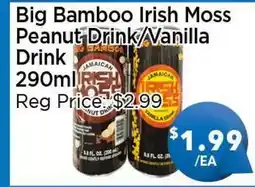 Blue Sky Supermarket Big Bamboo Irish Moss Peanut Drink/Vanilla Drink offer