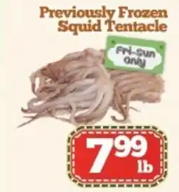 Nations Fresh Foods Previously Frozen Squid Tentacle offer